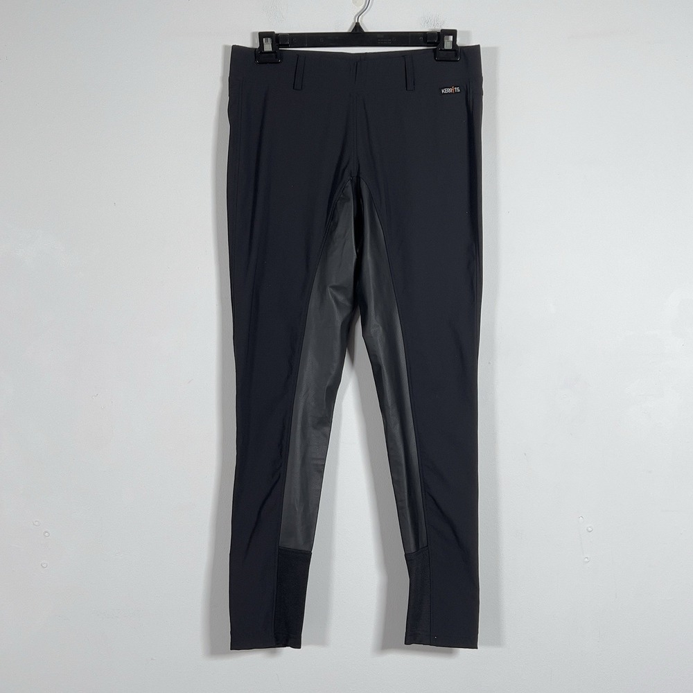 Kerrits GripTek Full Seat Breeches Riding Pants Womens Sz XL Black Pull On
